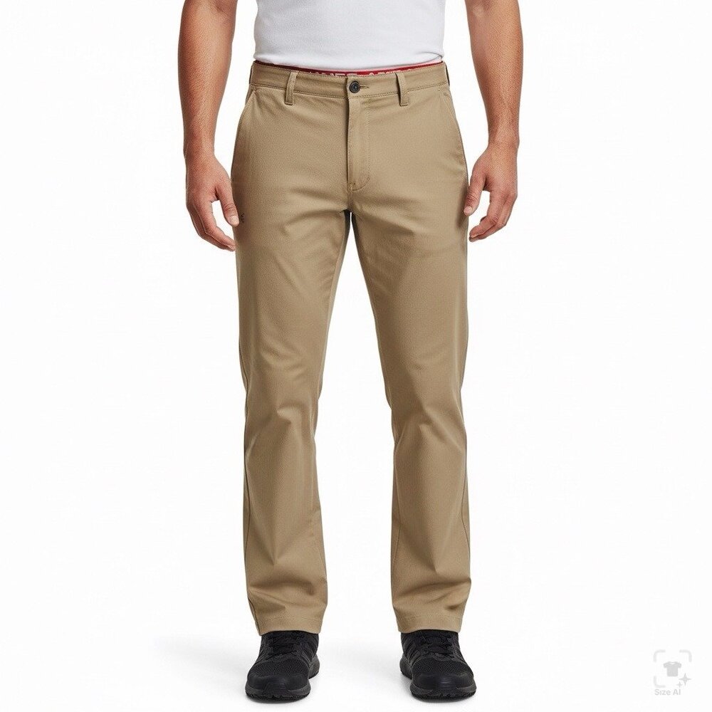 Under Armour Mens Khaki Golf Pants Stretch Lightweight  Sz 36W 34L